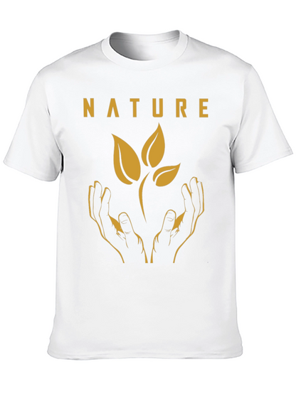 Nature Hands Graphic Tee - Eco-Friendly Shirt