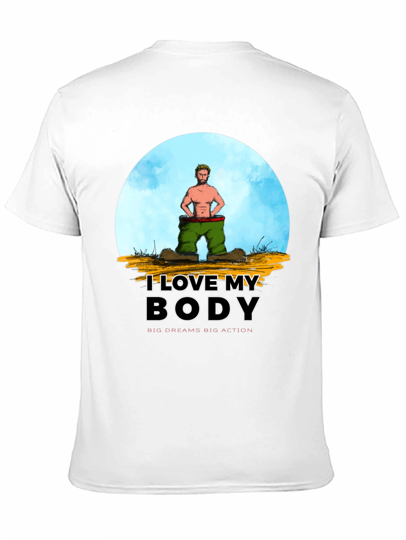 I Love My Body Graphic T-Shirt - Black