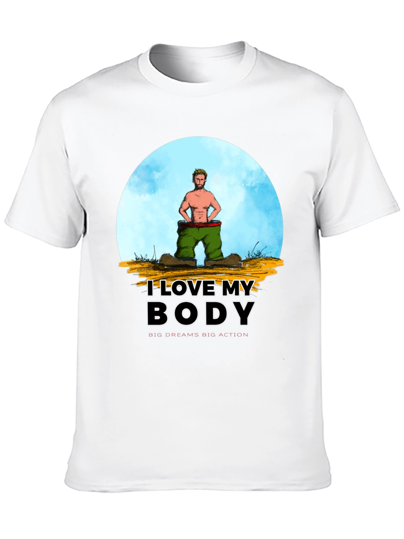 I Love My Body Graphic T-Shirt - Black