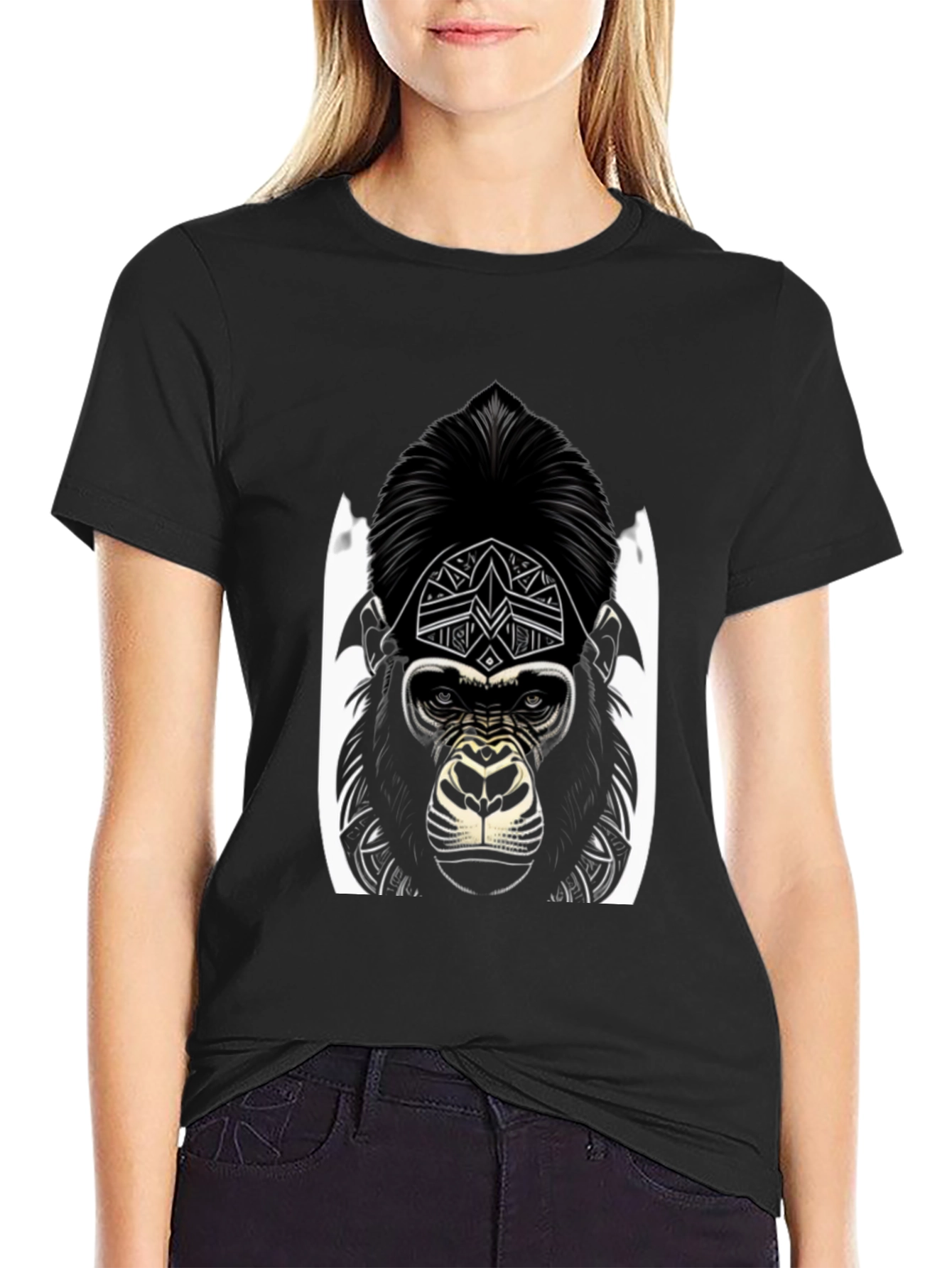Gorilla Graphic Tee - Black Stylish Design