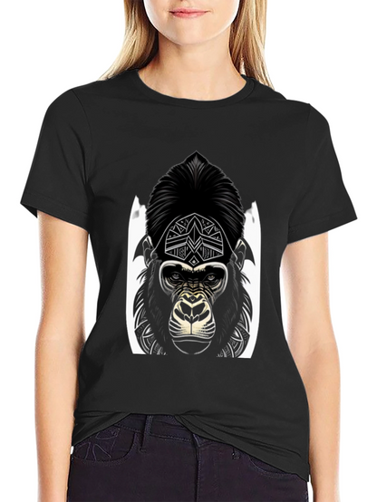 Gorilla Graphic Tee - Black Stylish Design