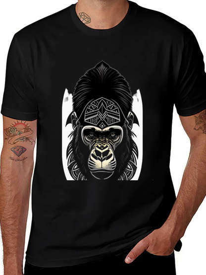 Gorilla Graphic Tee - Black Stylish Design