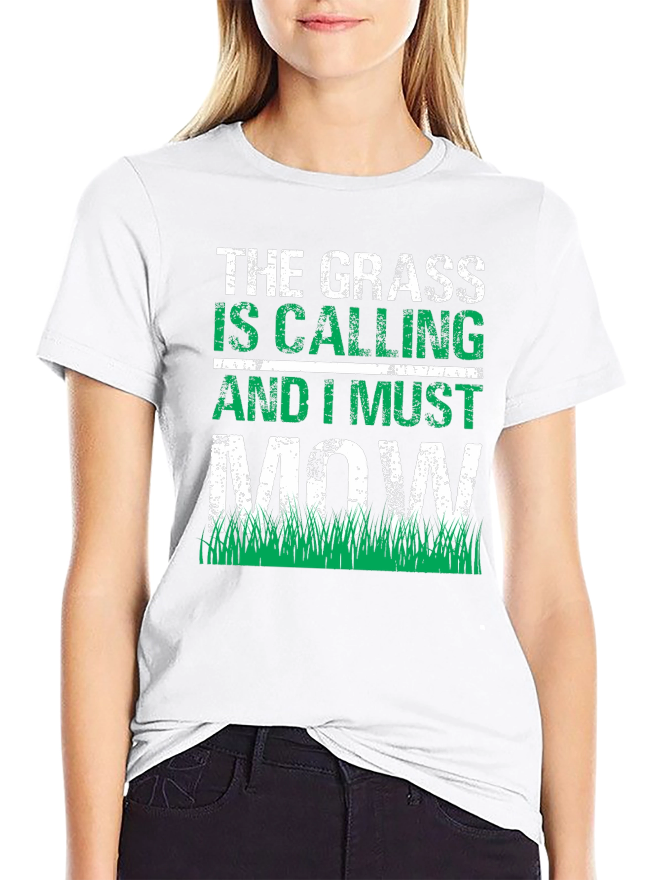 Grass is Calling Funny Lawn Mowing T-Shirt