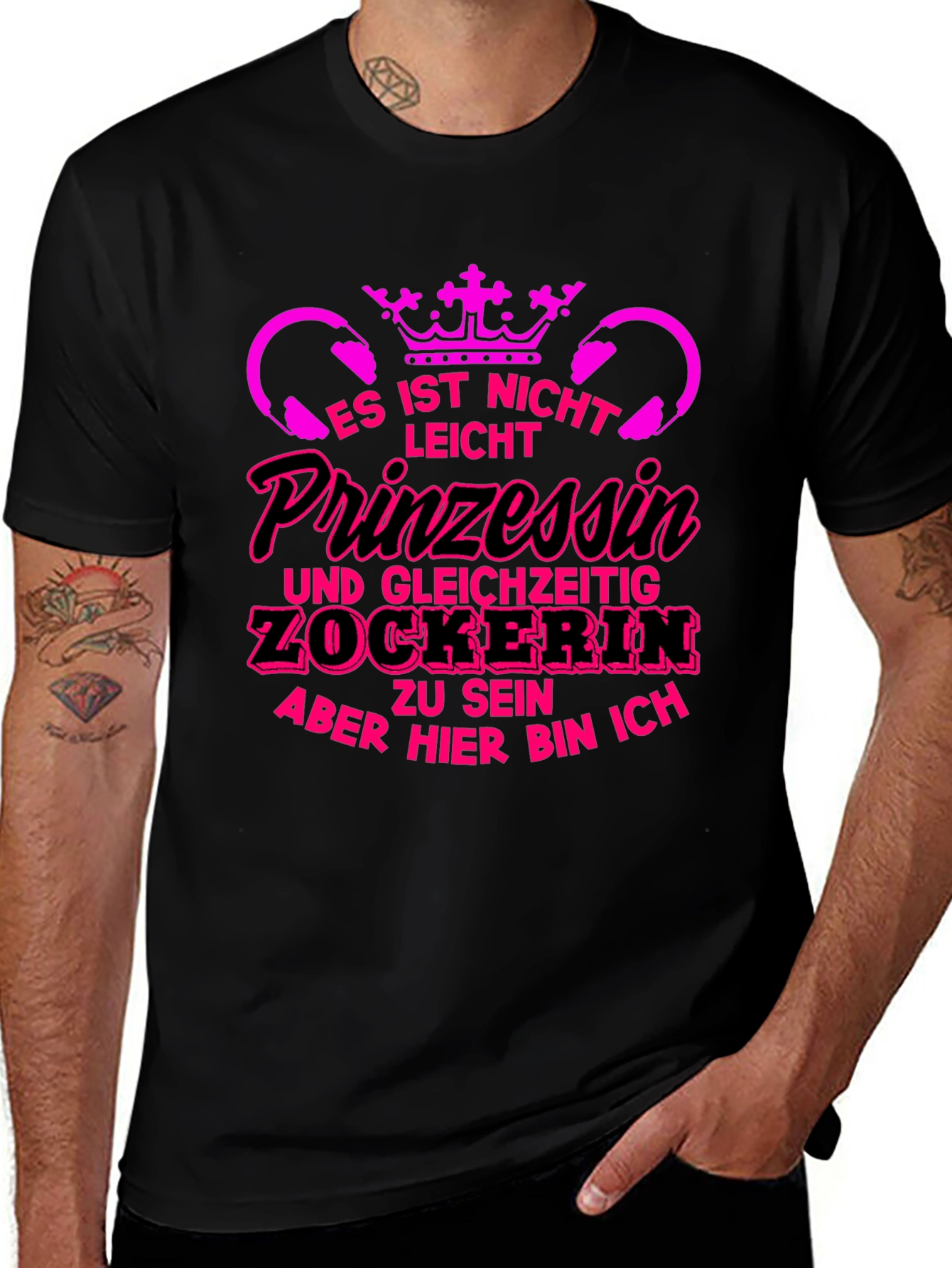 Princess Gamer T-Shirt - Funny German Slogan