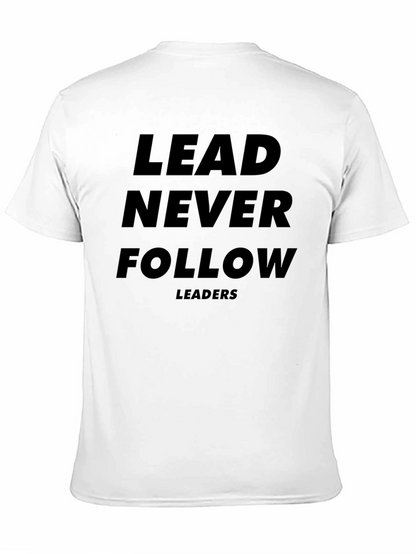 Lead Never Follow Black Graphic Tee