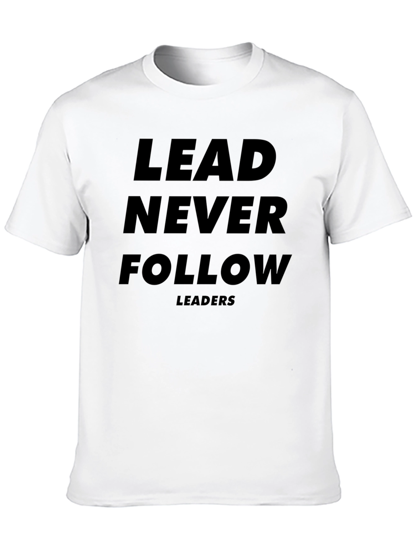 Lead Never Follow Black Graphic Tee