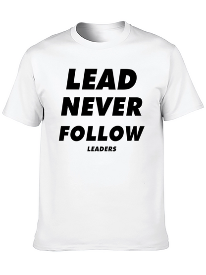 Lead Never Follow Black Graphic Tee