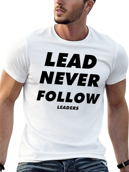 Lead Never Follow Black Graphic Tee