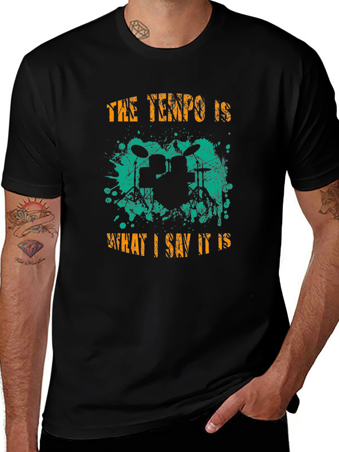 Tempo Drummer T-Shirt - Music Lover Tee