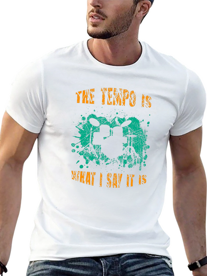 Tempo Drummer T-Shirt - Music Lover Tee
