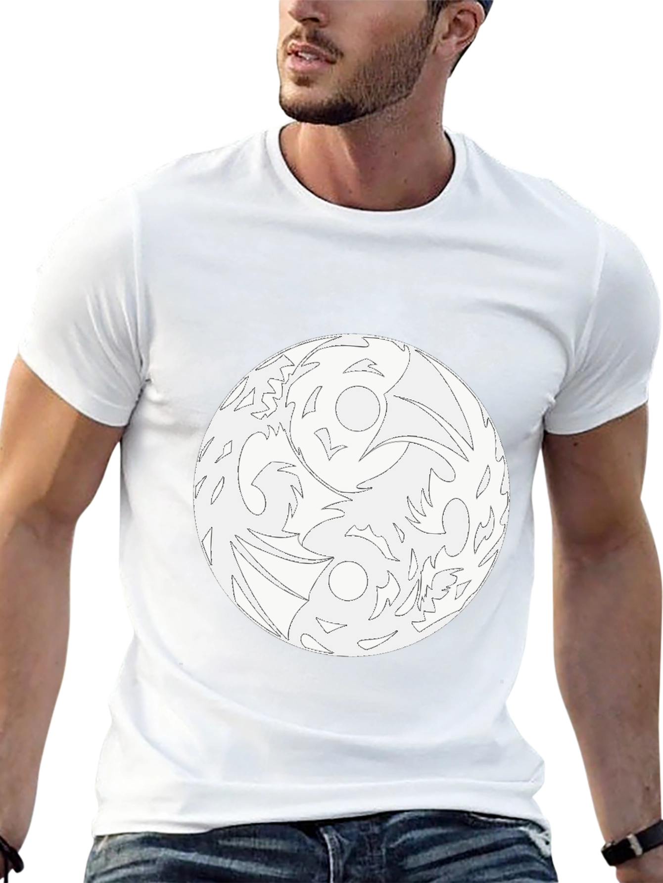 Yin Yang Raven Graphic Tee