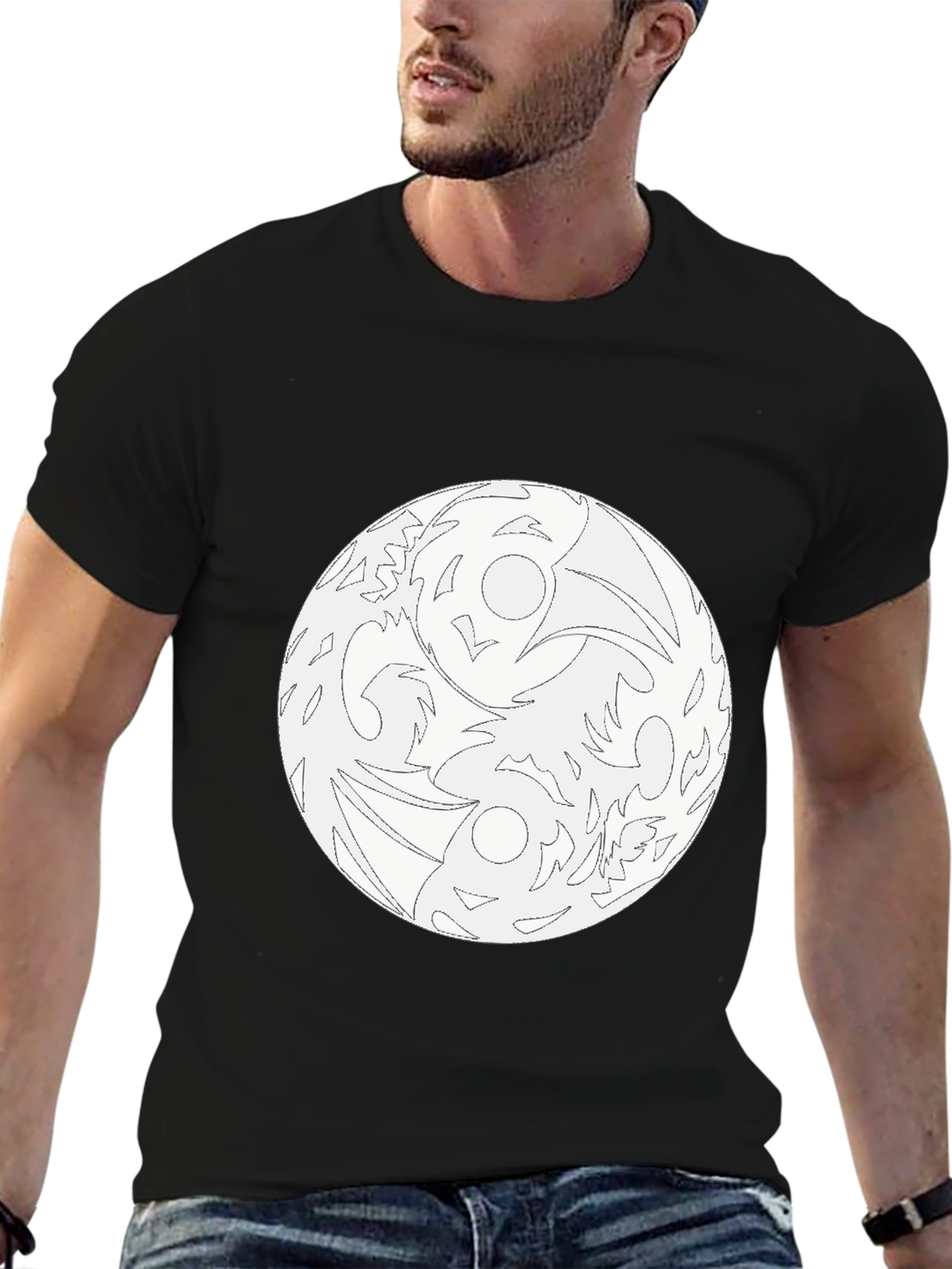 Yin Yang Raven Graphic Tee