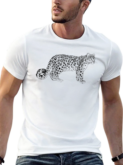 Leopard Graphic Black T-Shirt