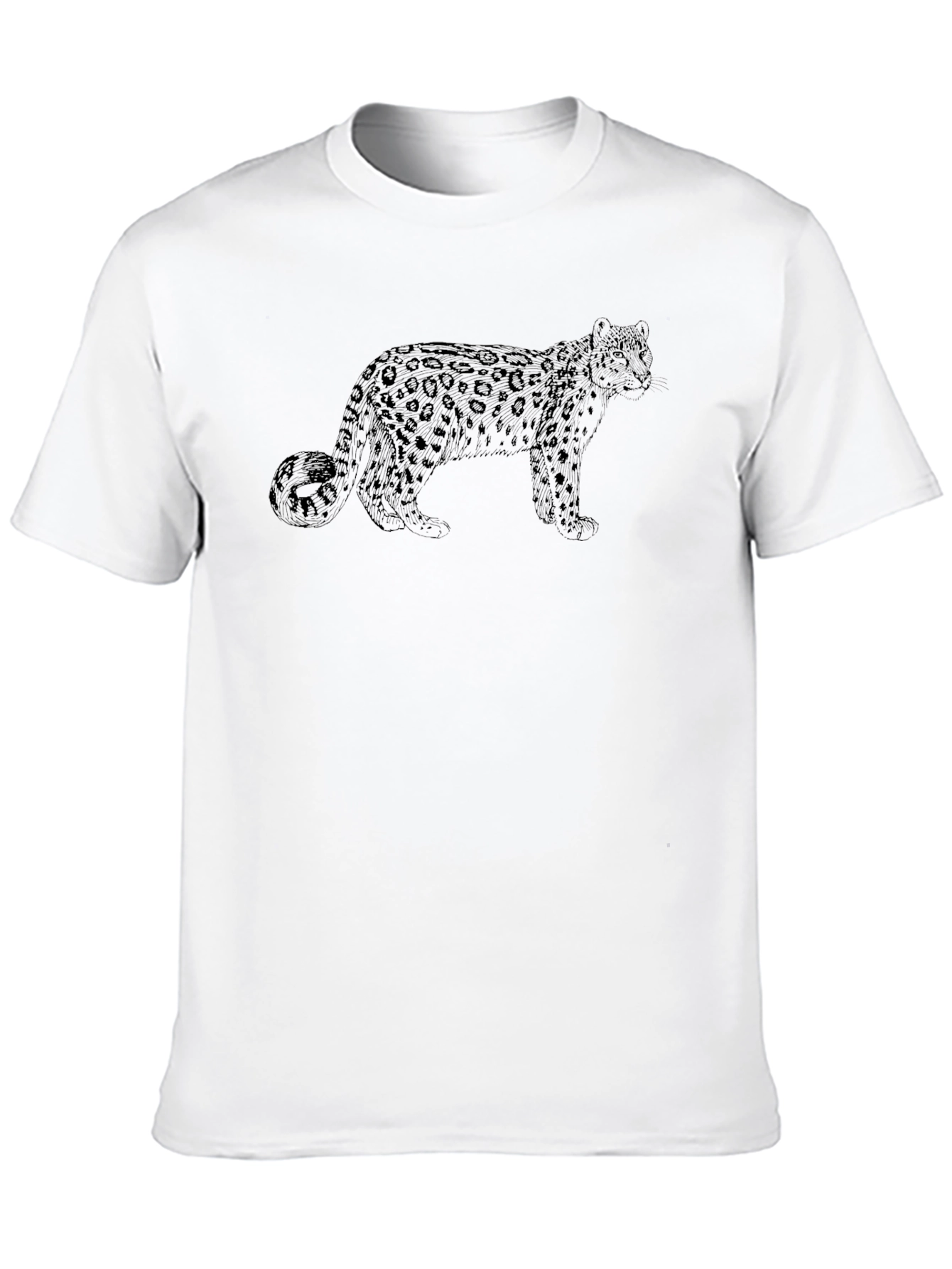 Leopard Graphic Black T-Shirt