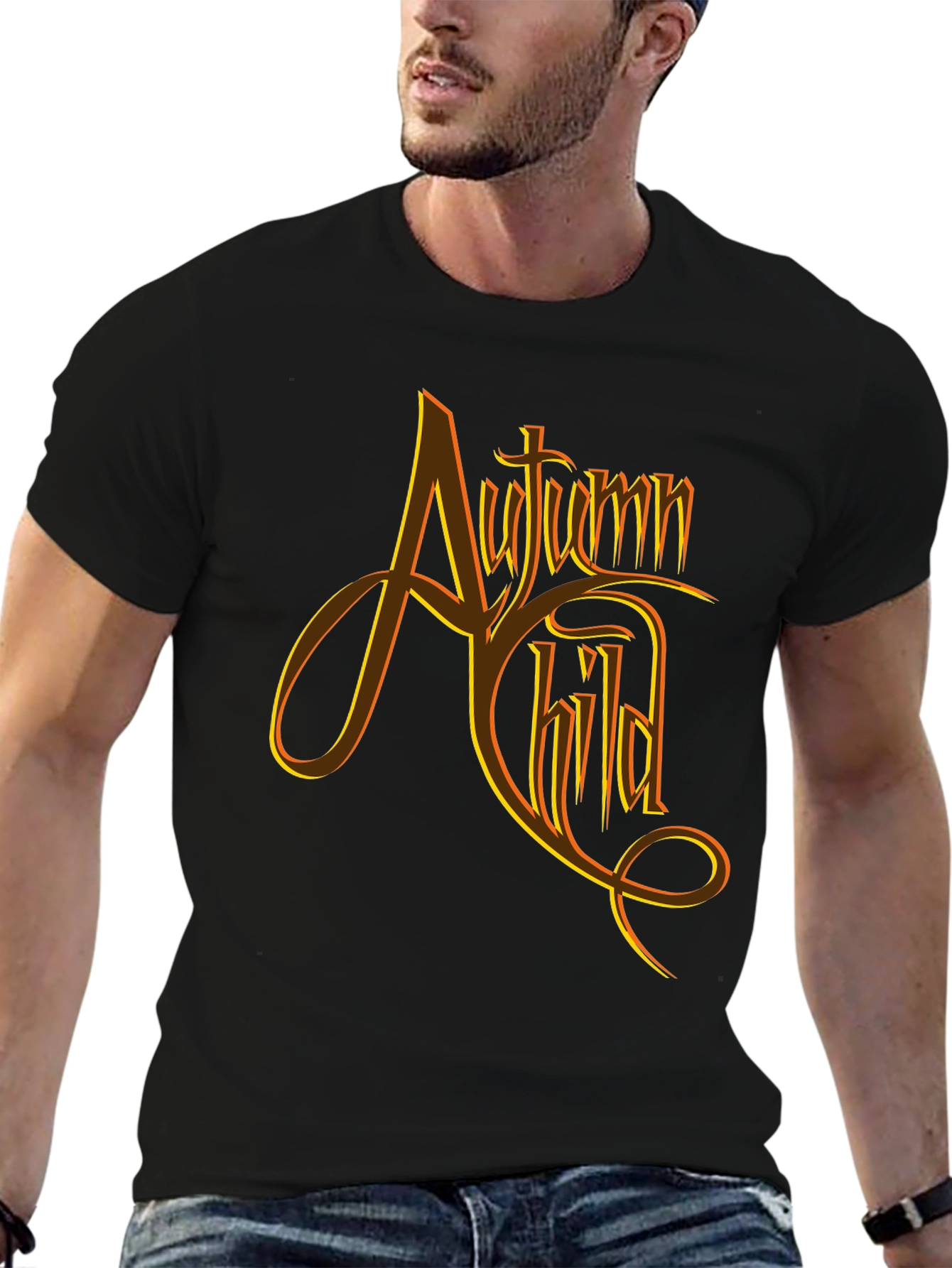 Autumn Child Graphic Tee - Black