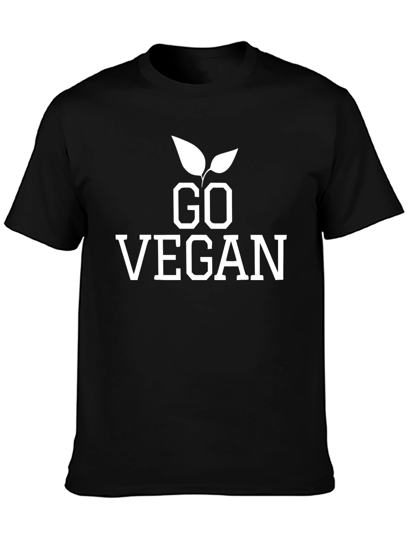 Go Vegan Tee - Stylish Black Veganism T-Shirt