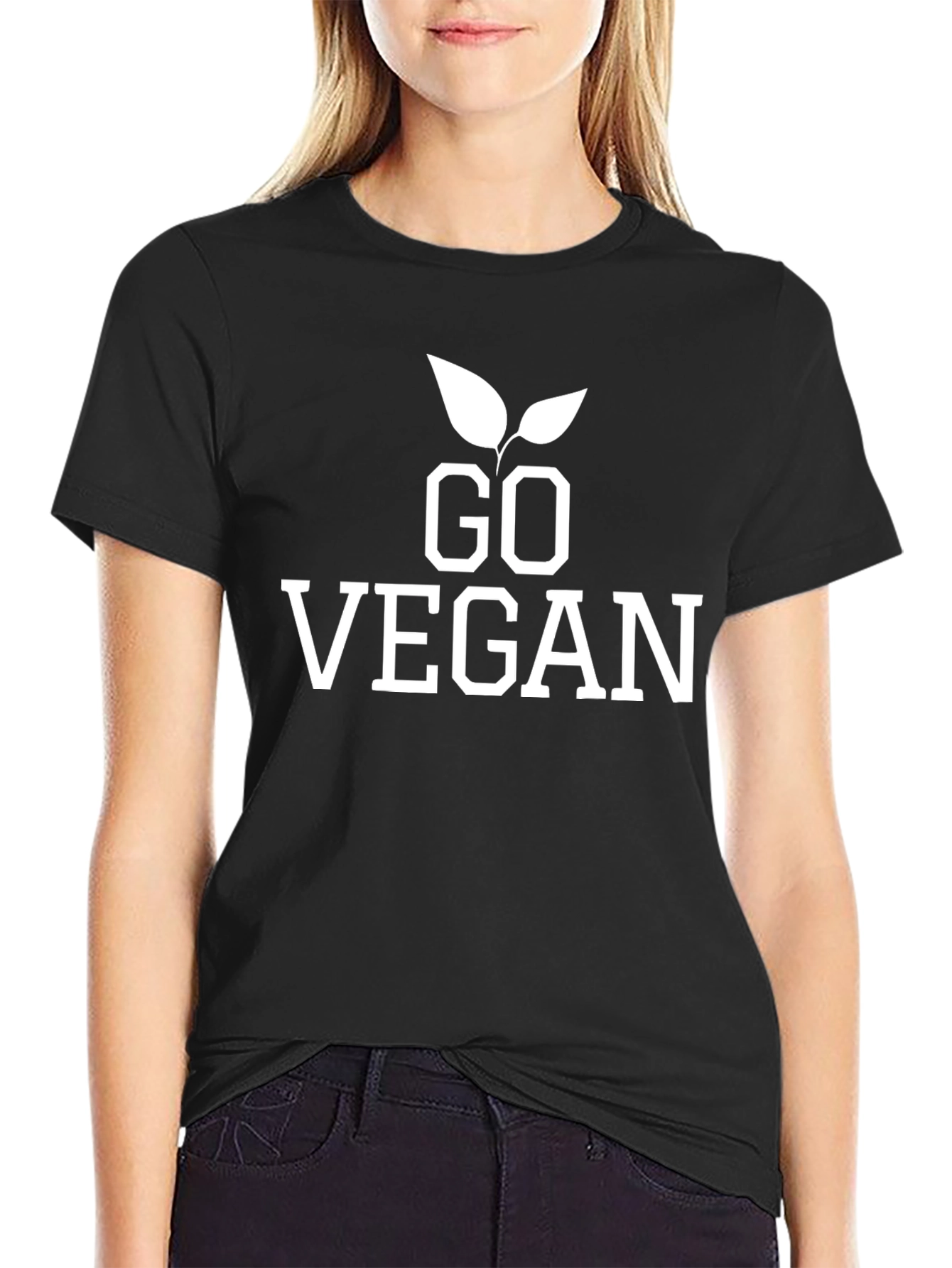Go Vegan Tee - Stylish Black Veganism T-Shirt