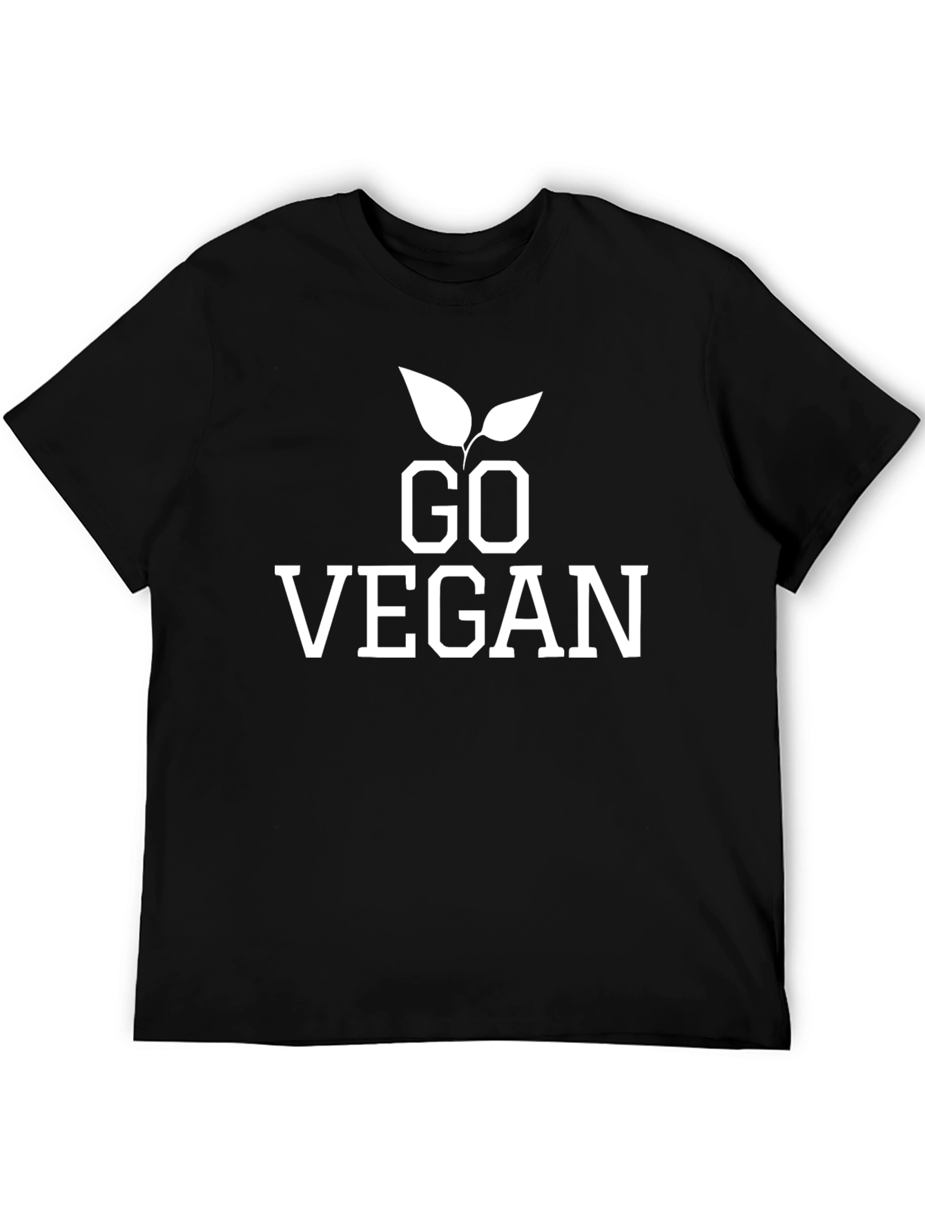 Go Vegan Tee - Stylish Black Veganism T-Shirt