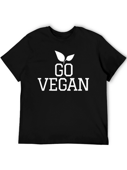 Go Vegan Tee - Stylish Black Veganism T-Shirt