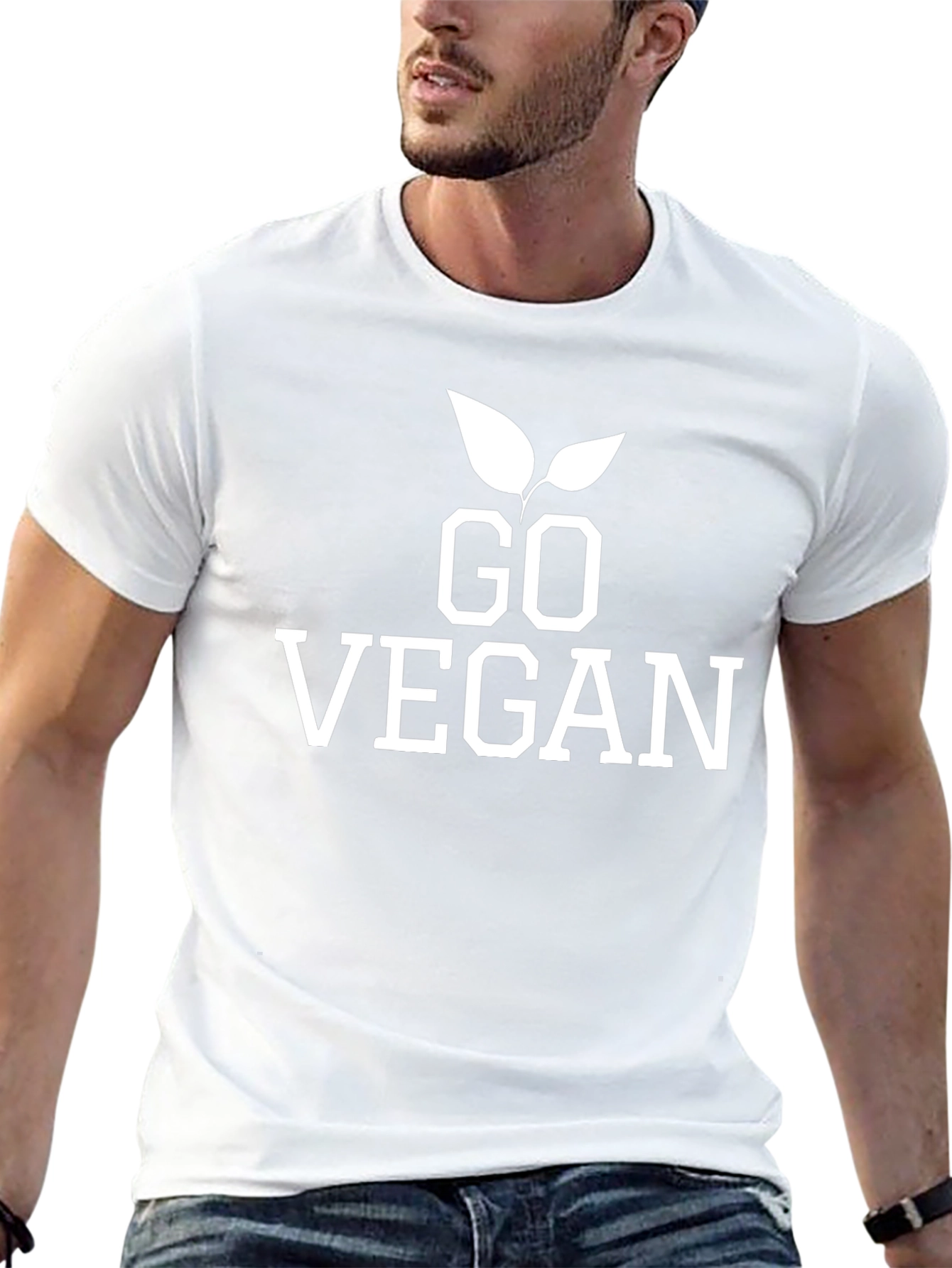 Go Vegan Tee - Stylish Black Veganism T-Shirt