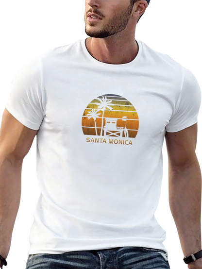 Santa Monica Sunset Graphic T-Shirt