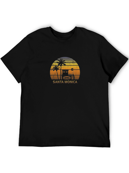 Santa Monica Sunset Graphic T-Shirt