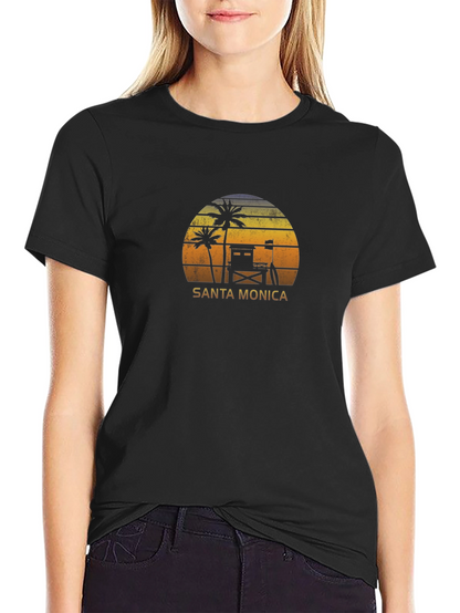Santa Monica Sunset Graphic T-Shirt