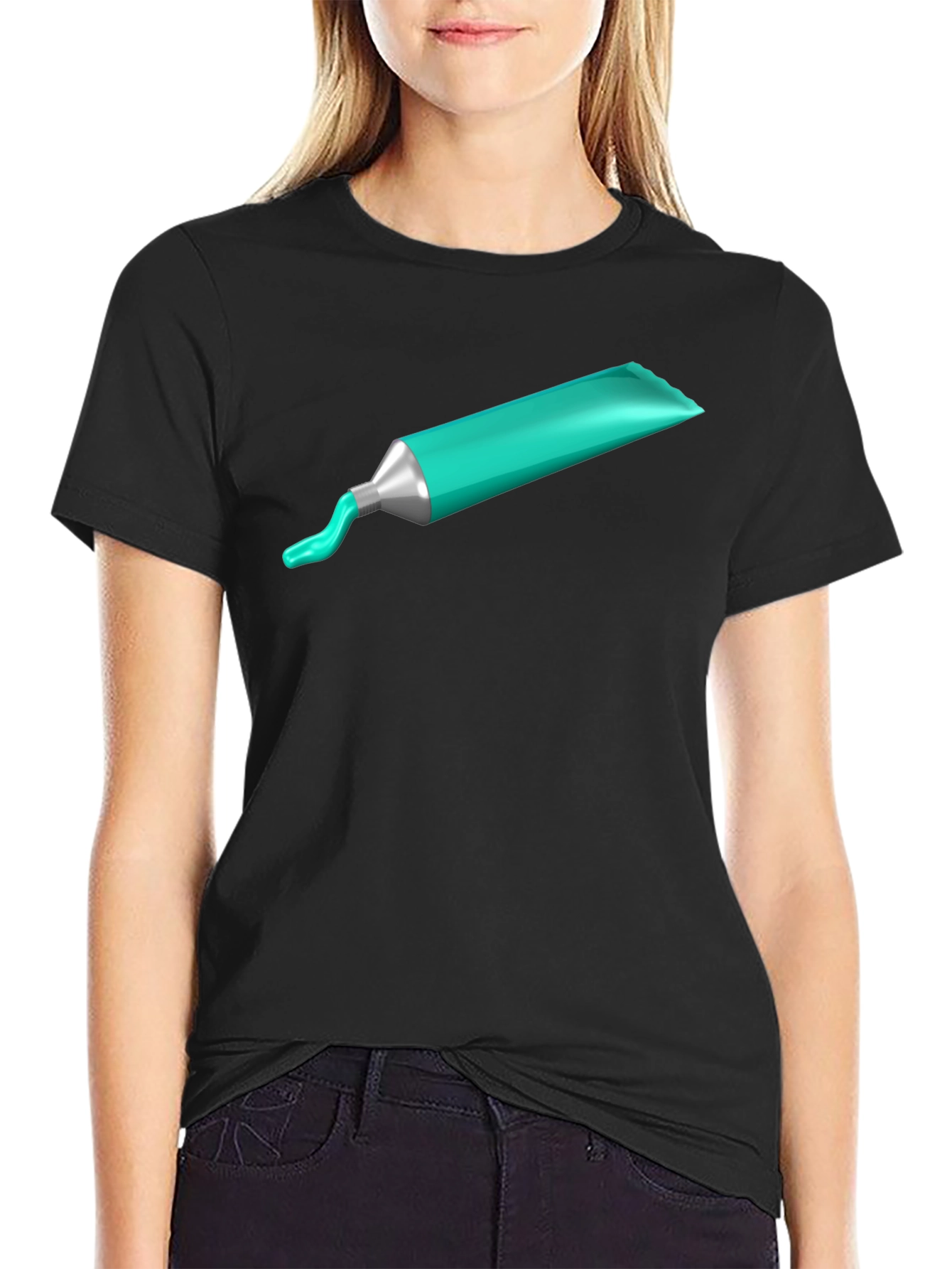 Artists Paint Tube Graphic Tee - Black Cotton