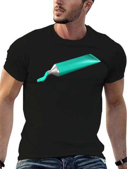 Artists Paint Tube Graphic Tee - Black Cotton