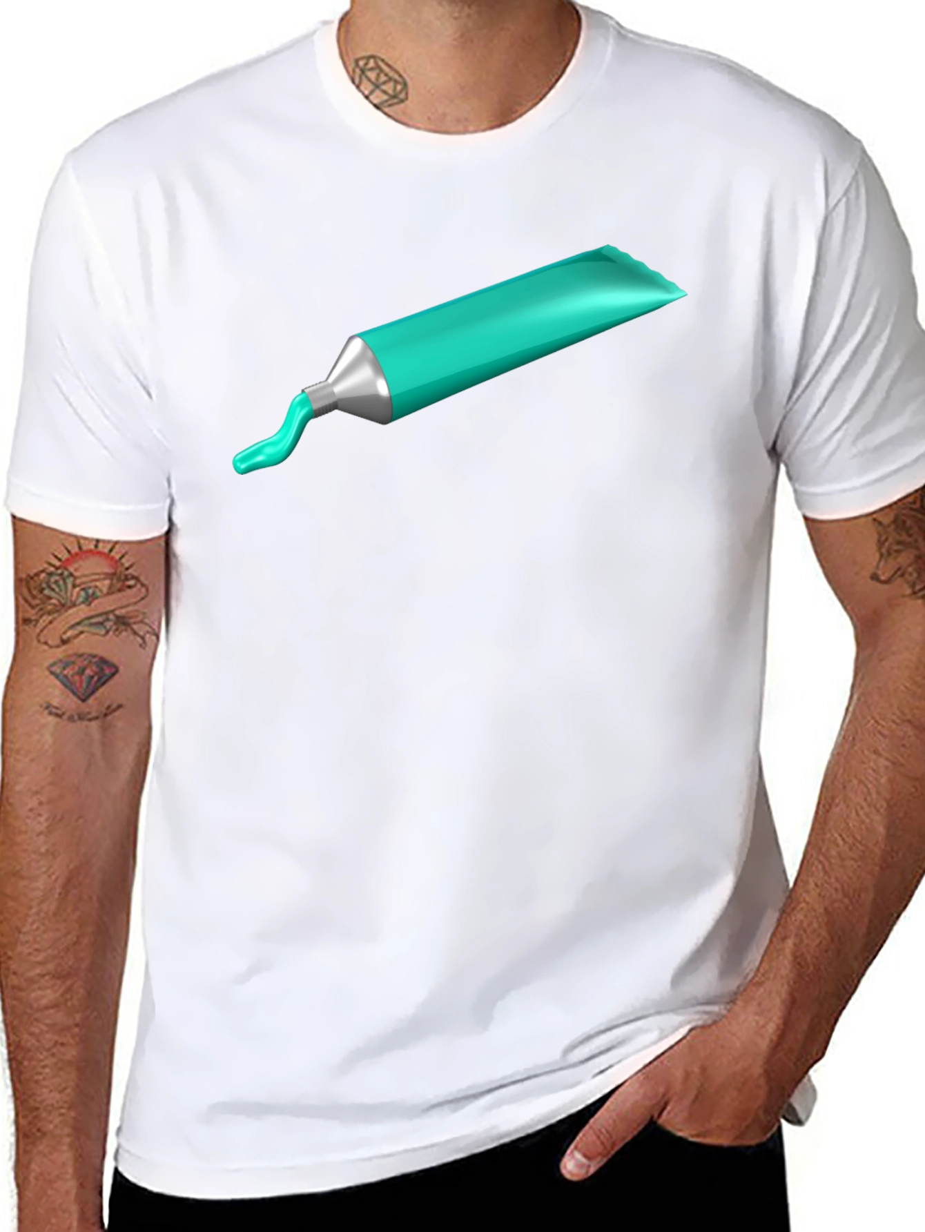 Artists Paint Tube Graphic Tee - Black Cotton