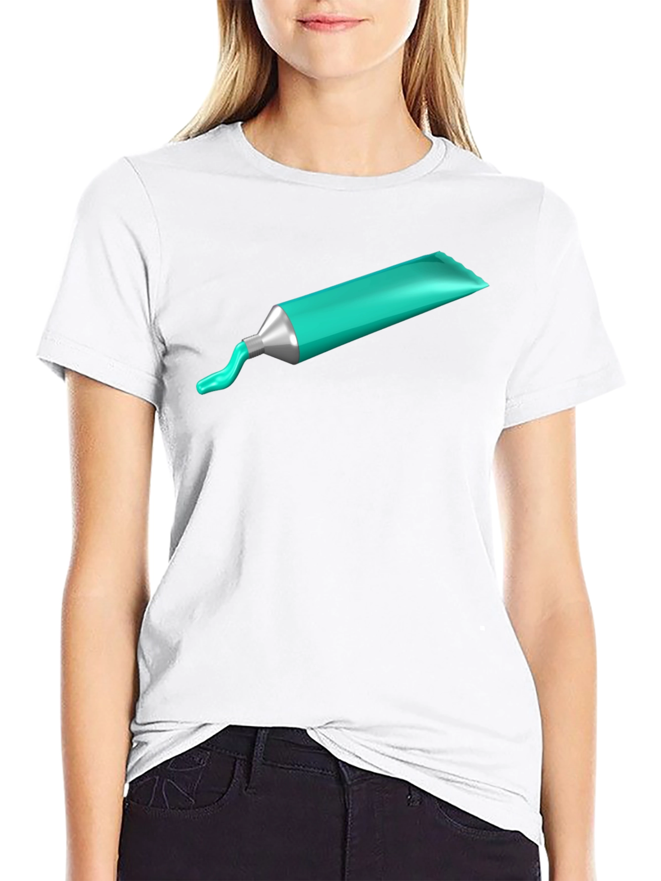 Artists Paint Tube Graphic Tee - Black Cotton