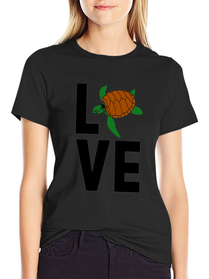 Turtle Love Graphic Tee - Black