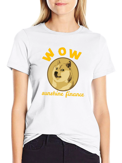 WOW Doge Sunshine Finance Black T-Shirt
