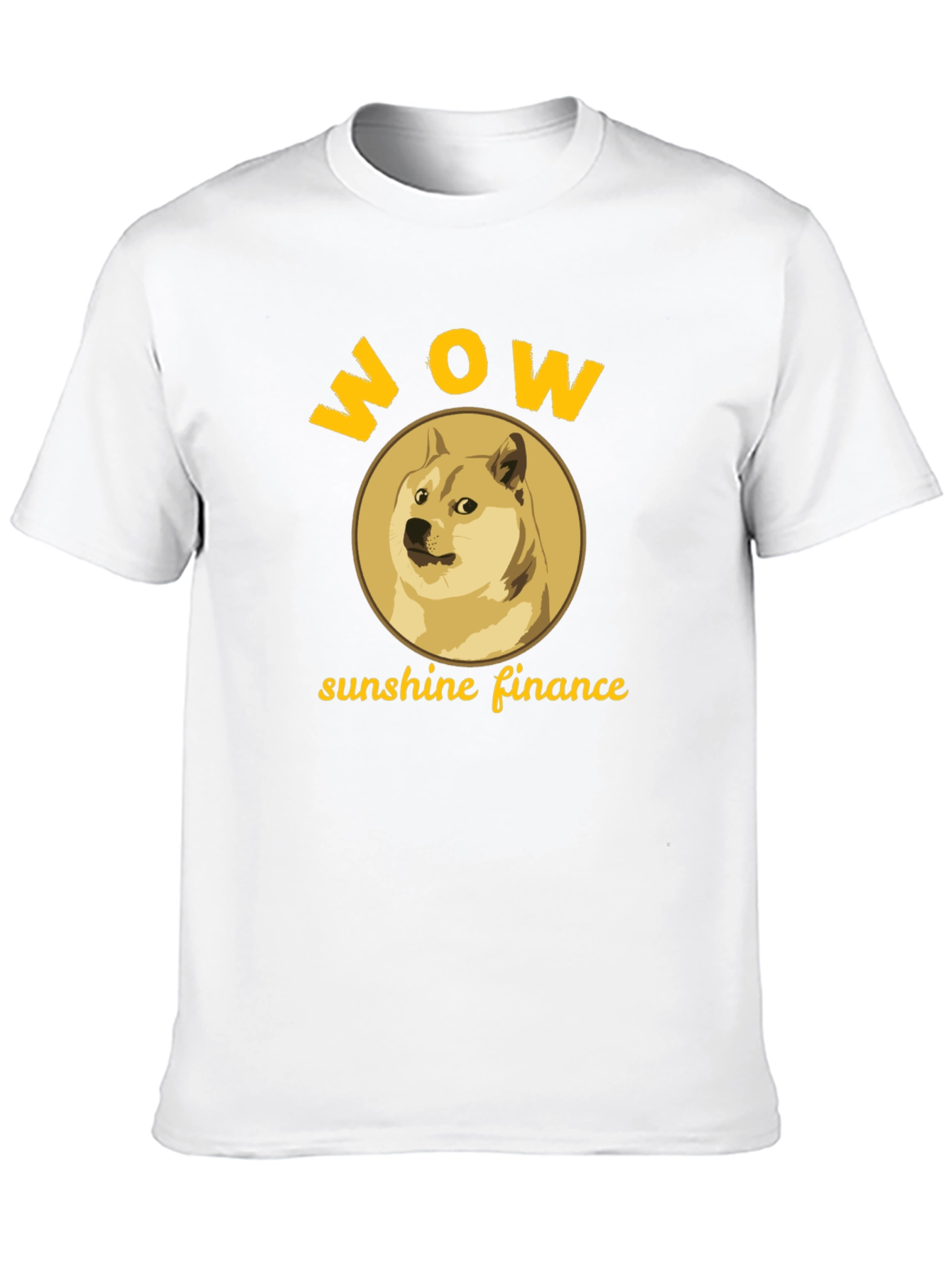 WOW Doge Sunshine Finance Black T-Shirt