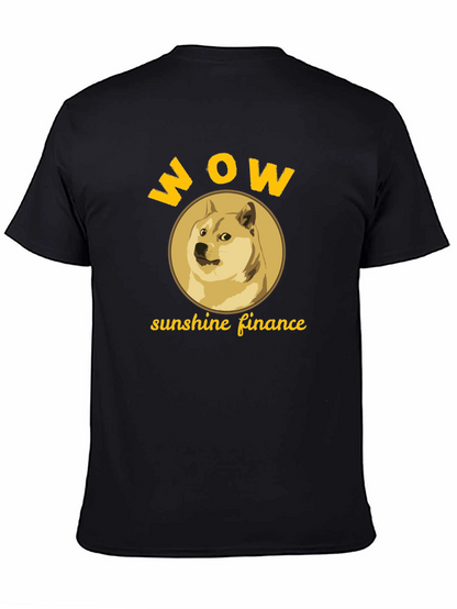 WOW Doge Sunshine Finance Black T-Shirt