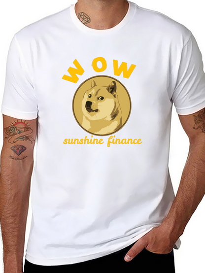 WOW Doge Sunshine Finance Black T-Shirt