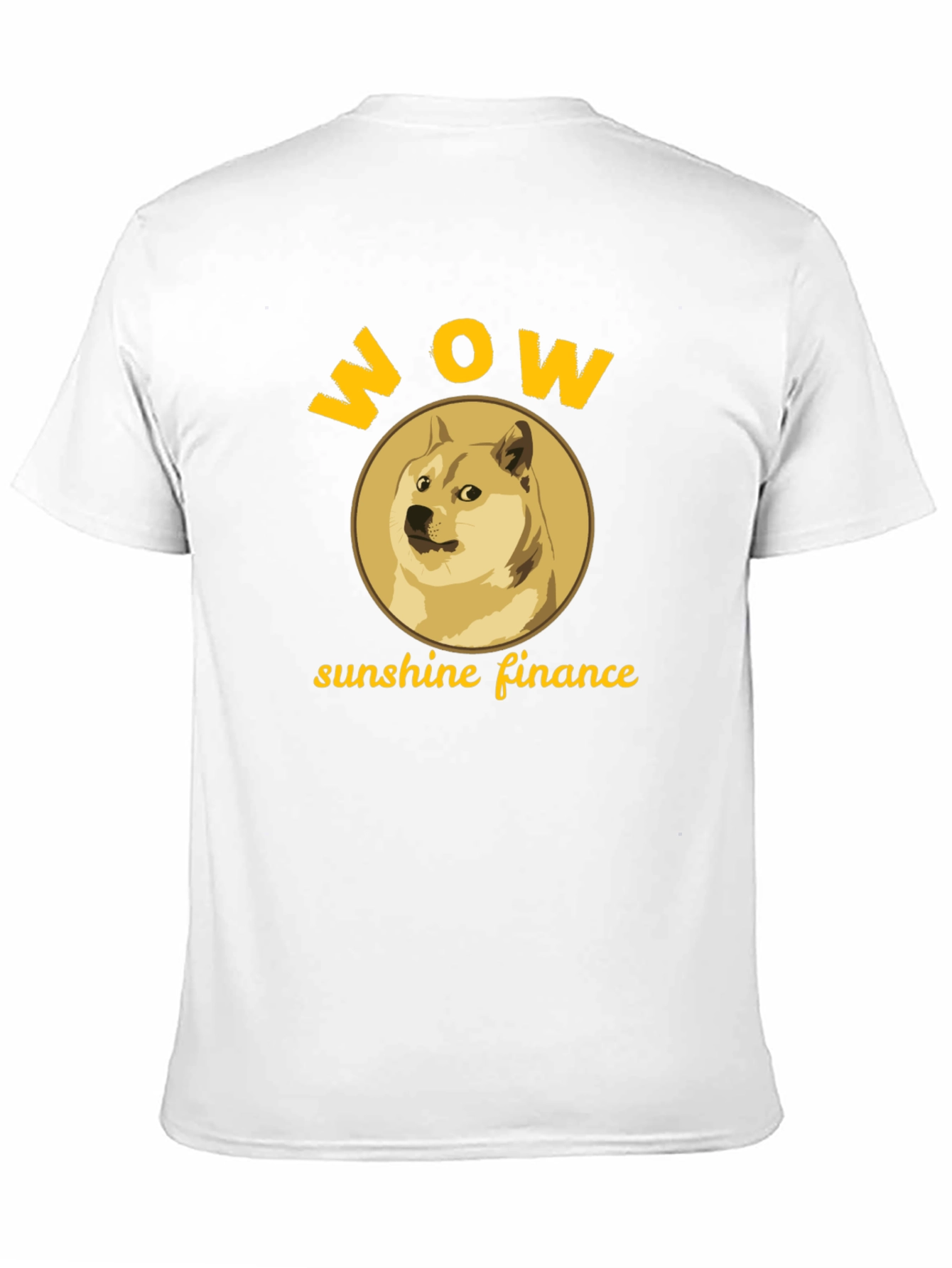 WOW Doge Sunshine Finance Black T-Shirt