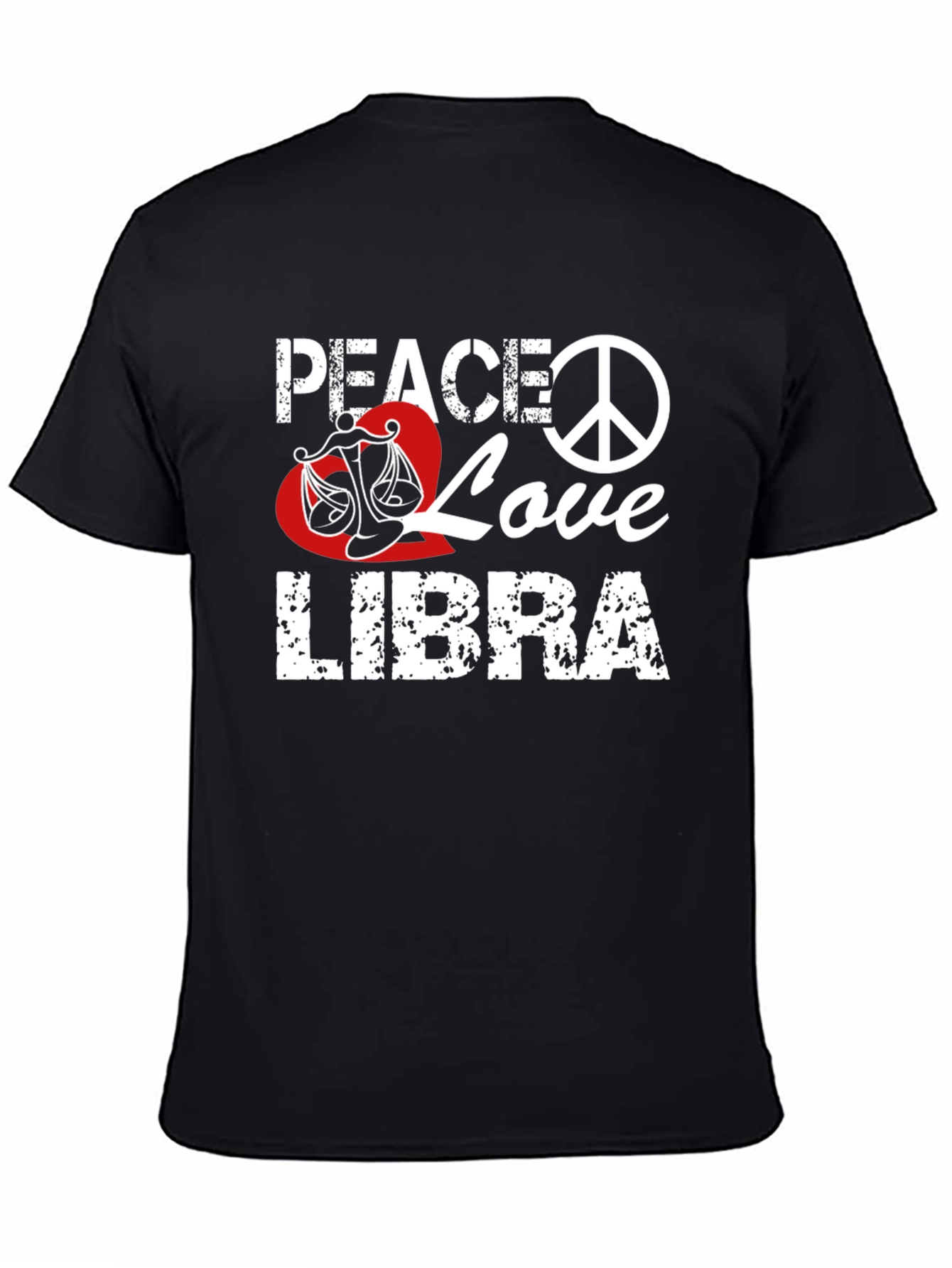 Peace Love Libra T-Shirt Zodiac Sign Graphic Tee