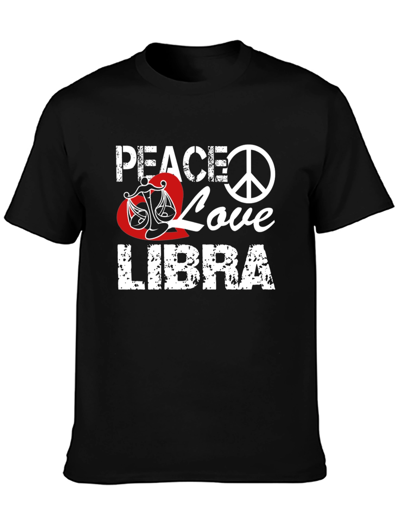 Peace Love Libra T-Shirt Zodiac Sign Graphic Tee
