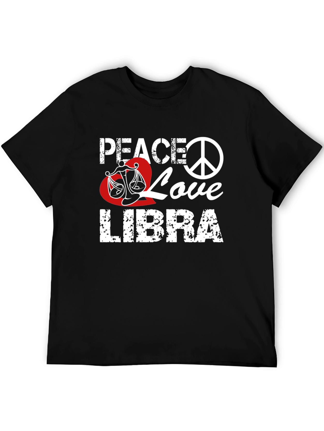 Peace Love Libra T-Shirt Zodiac Sign Graphic Tee