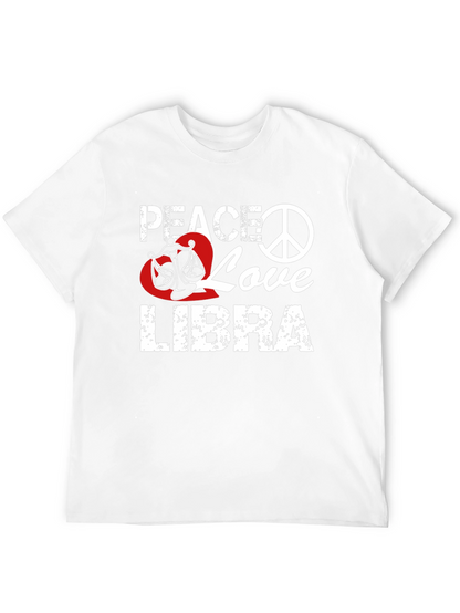 Peace Love Libra T-Shirt Zodiac Sign Graphic Tee