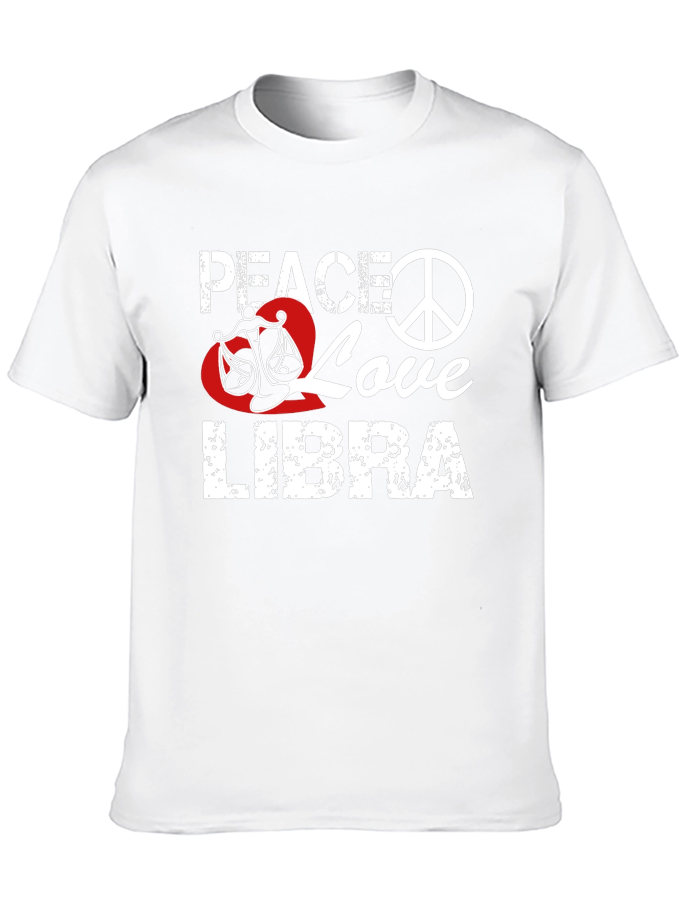 Peace Love Libra T-Shirt Zodiac Sign Graphic Tee