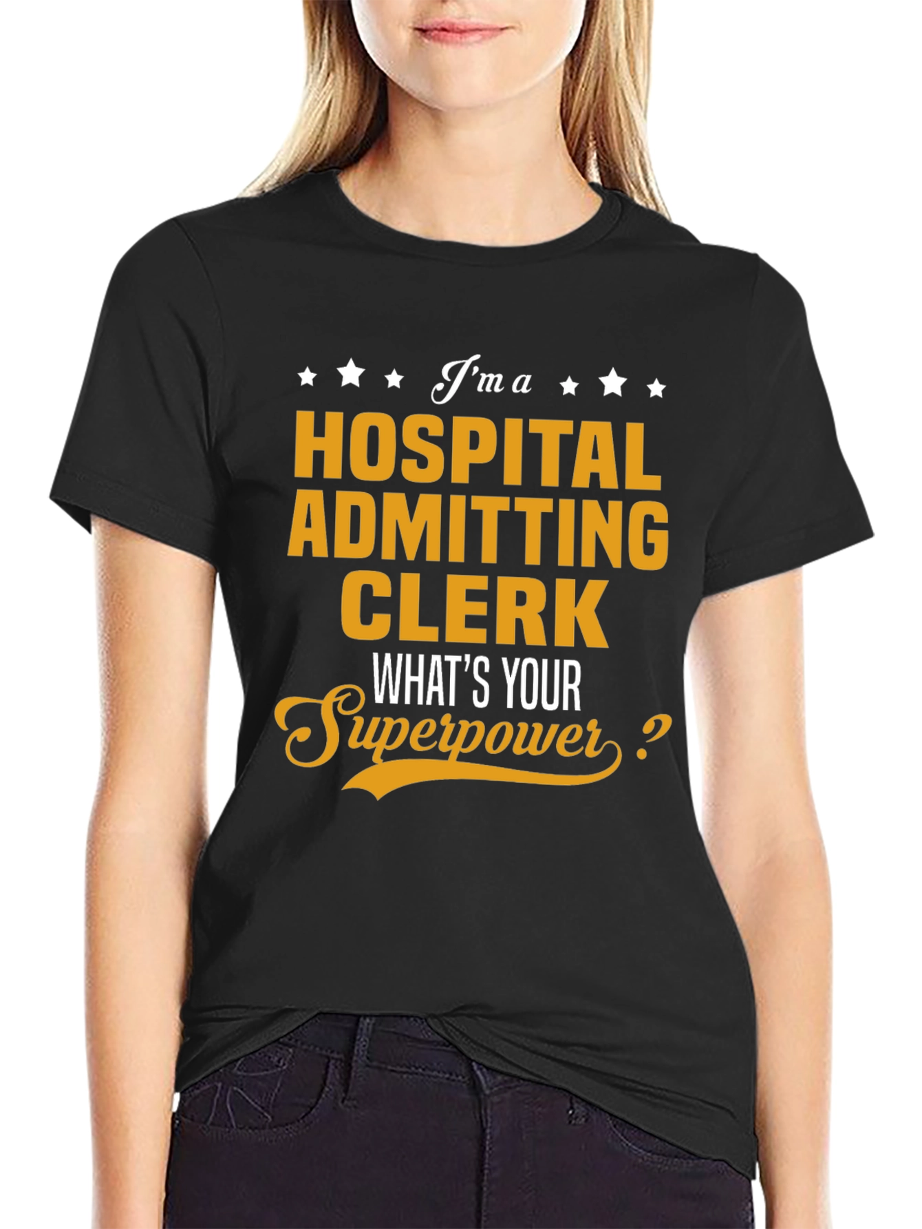Hospital Admitting Clerk Superpower T-Shirt