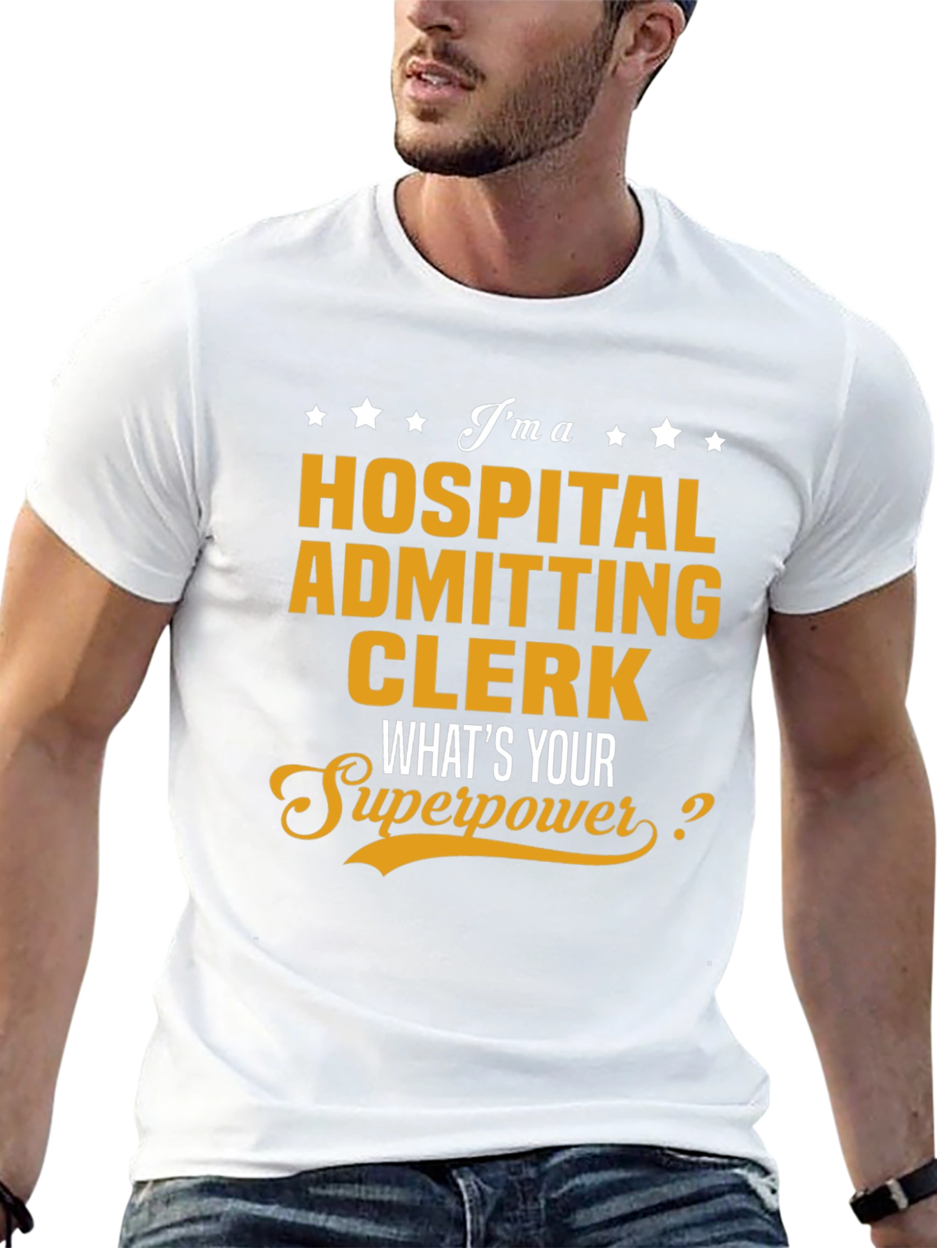 Hospital Admitting Clerk Superpower T-Shirt
