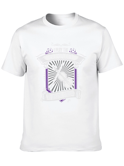 I Play the Violin to Relieve Stress Black T-Shirt