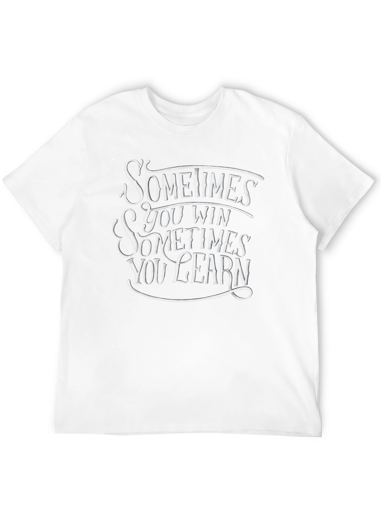 Motivational Win or Learn Black T-Shirt