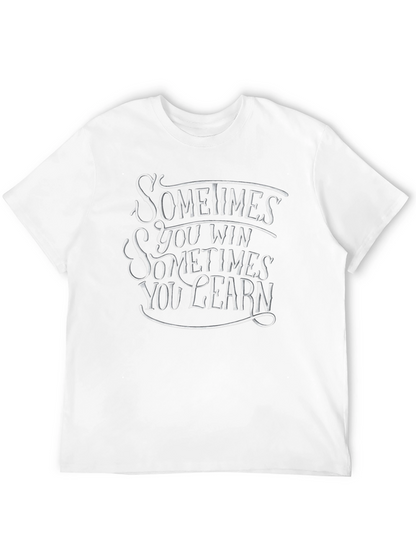 Motivational Win or Learn Black T-Shirt