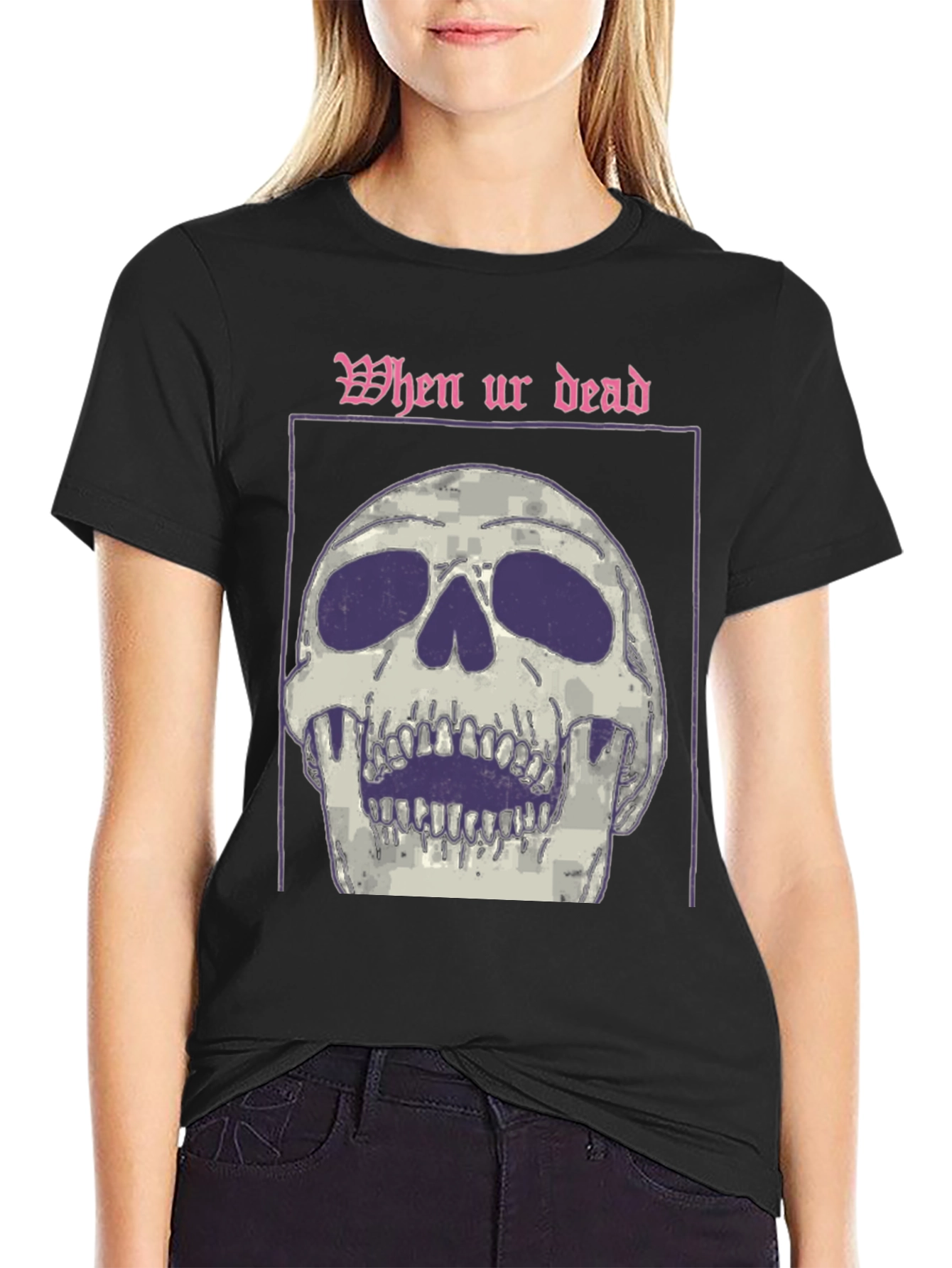 When Ur Dead Skull Graphic T-Shirt