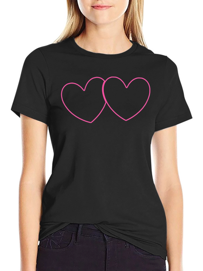 Linked Hearts Graphic Tee - Black