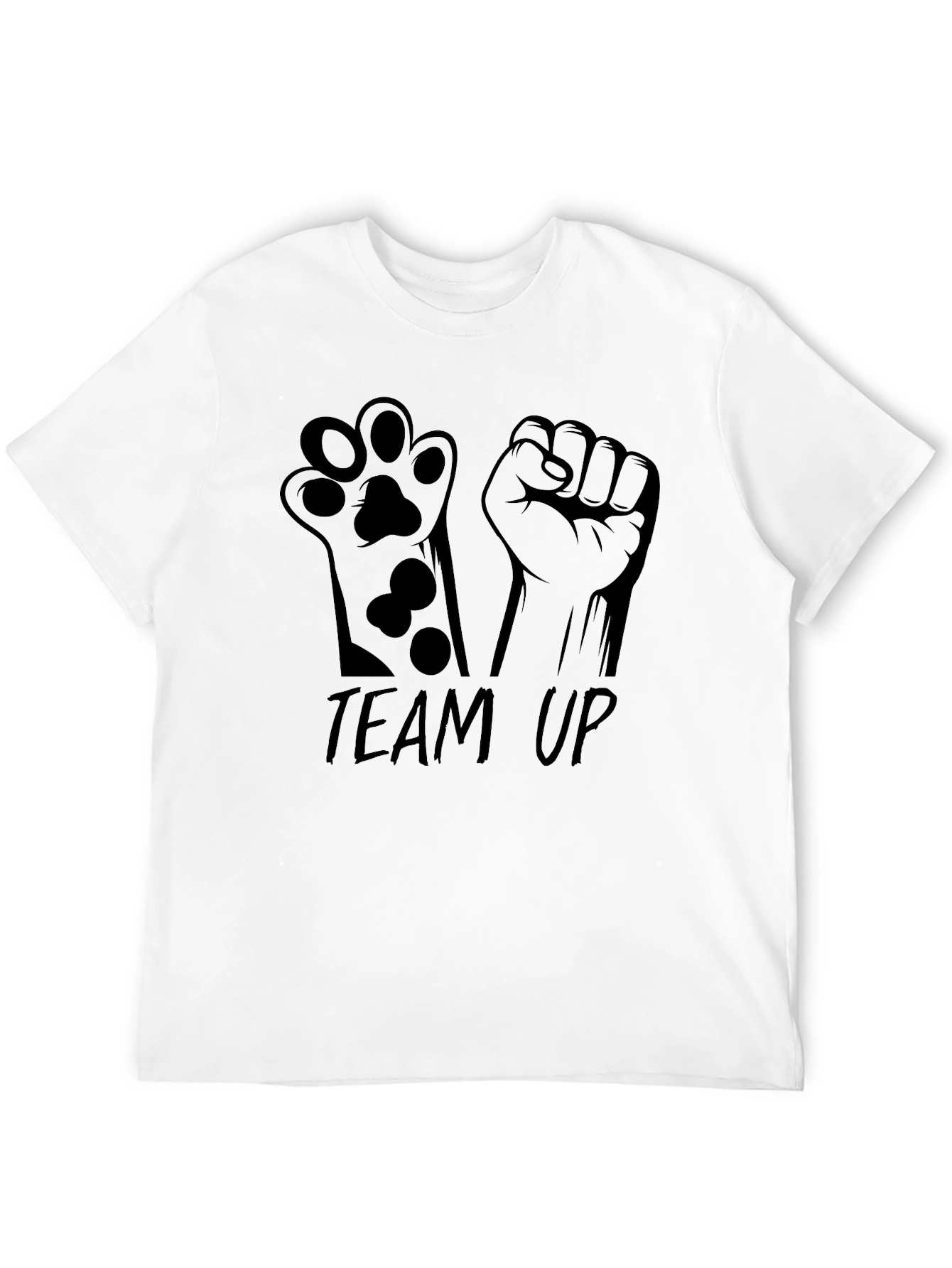 Team Up Black Graphic Tee